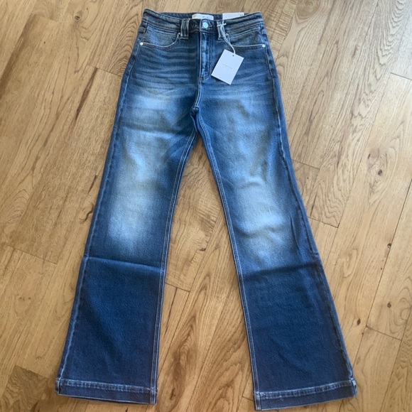 Kancan Holly High Rise Flare Hem Jeans Dark Women’s Multi Sizes NWT - Picture 5 of 15